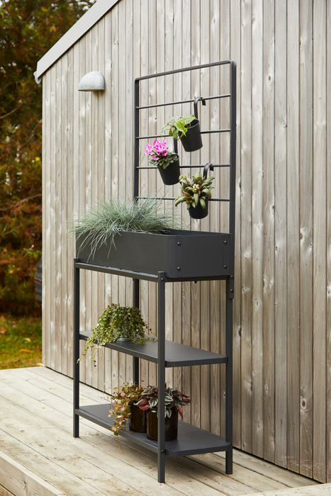 Planteringslåda m/hyllplan & spaljé 94 x 30 x 155 cm Garden